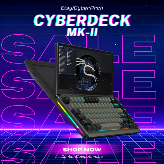 CyberDeck MK-II with MacOS, Windows - Dual Boot Kali & BlackArch - Carbon Computers