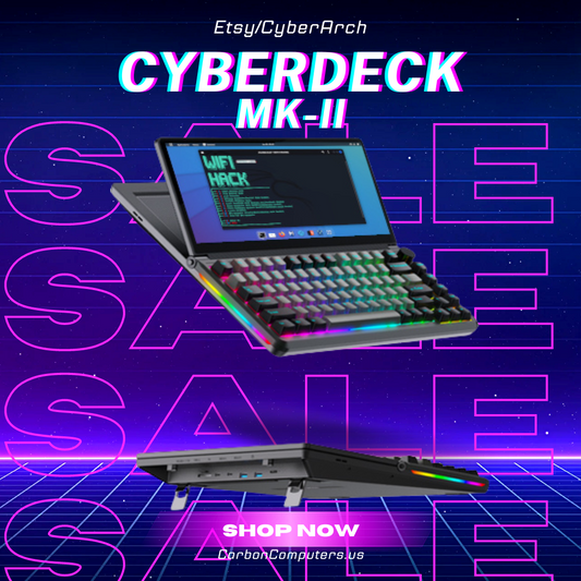 CyberDeck MK-II with MacOS, Windows - Dual Boot Kali & BlackArch - Carbon Computers