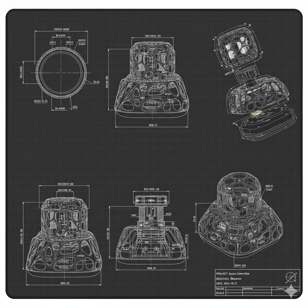 Spacemouse Drawing Graviton - DIY Organic Space Mouse for CAD (STL ONLY) – Carbon Computers