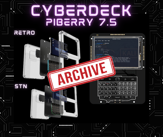 CyberDeck PiBerry 7.5 - Raspberry Pi Zero Handheld - Carbon Computers