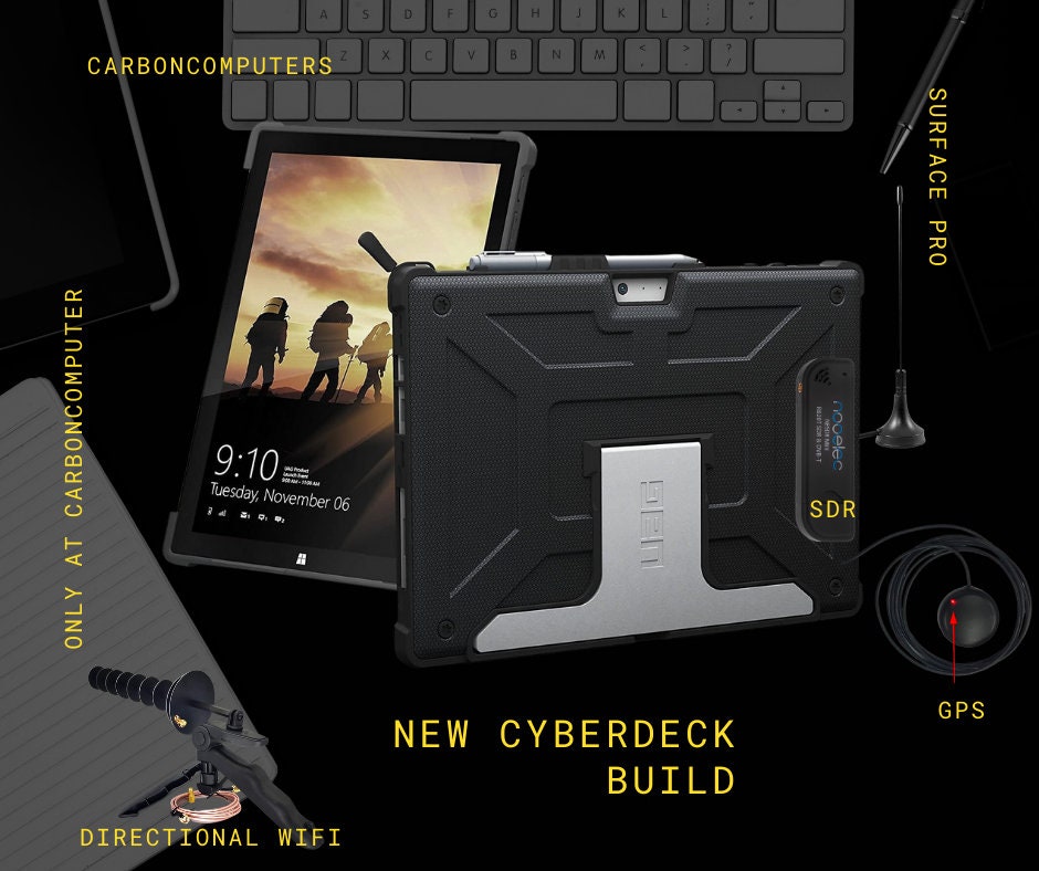 Cyberdeck Rugged Surface Pro with Dual Boot Kali & BlackArch