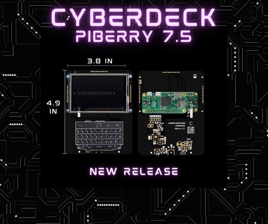 CyberDeck PiBerry 7.5 - Raspberry Pi Zero Handheld