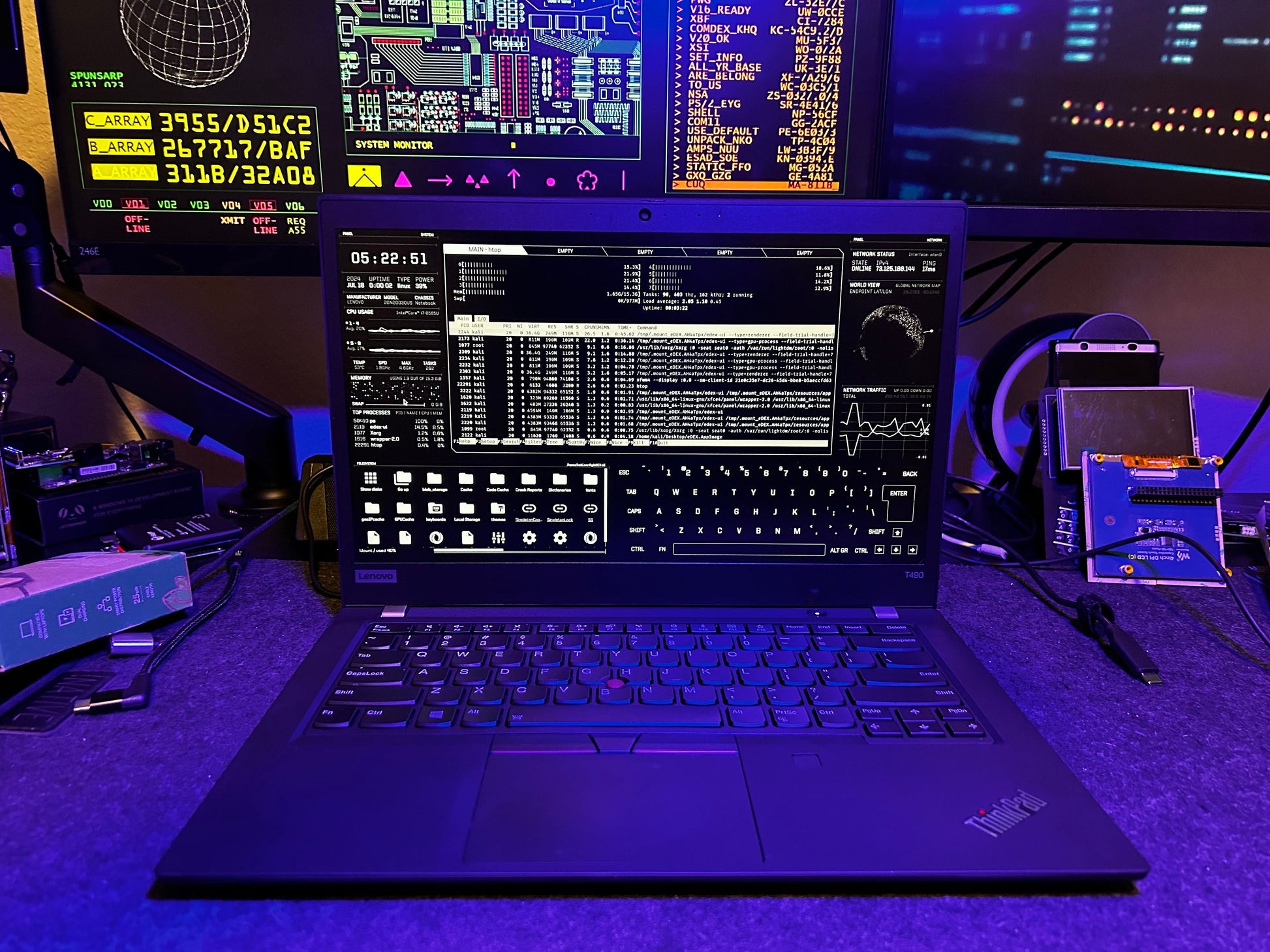 ThinkPad Cyber Laptop with Win + Dual Boot Kali & BlackArch