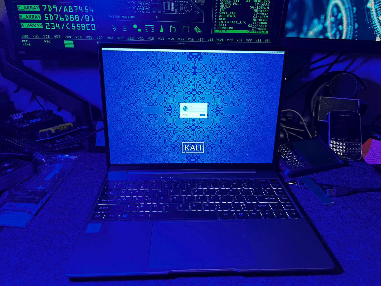 Cyber Book X Laptop with Win + Dual Boot Kali & BlackArch